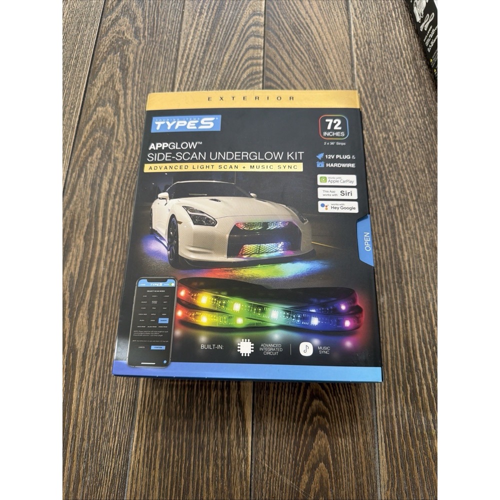 Type S 72" Plug & Glow Lighting Strips Bluetooth Exterior Smart LED Lighting Kit
